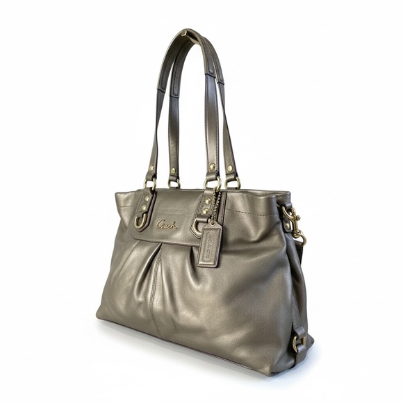 Coach Handbags - Coach NWT Ashley Carryall in Metallic Steel Pewter/Silver